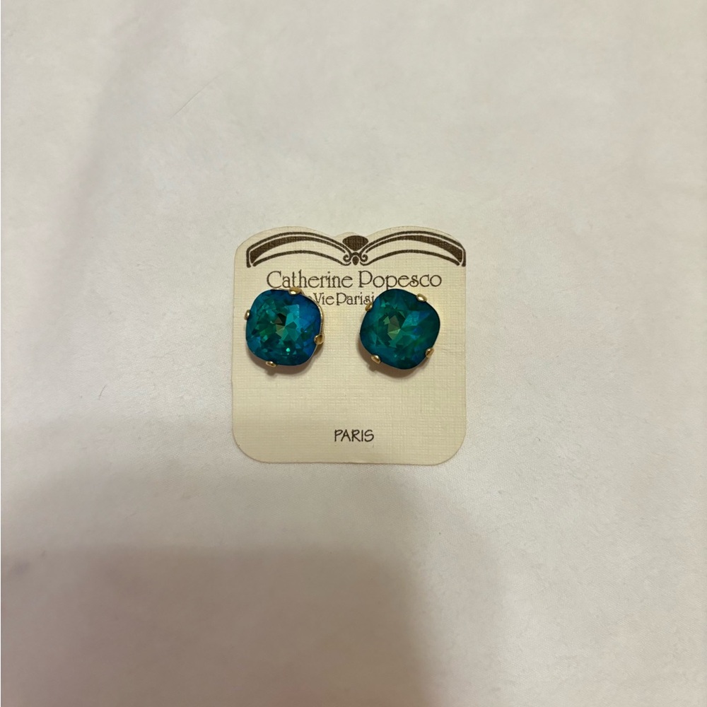 Catherine Popesco Blue Stud Earrings